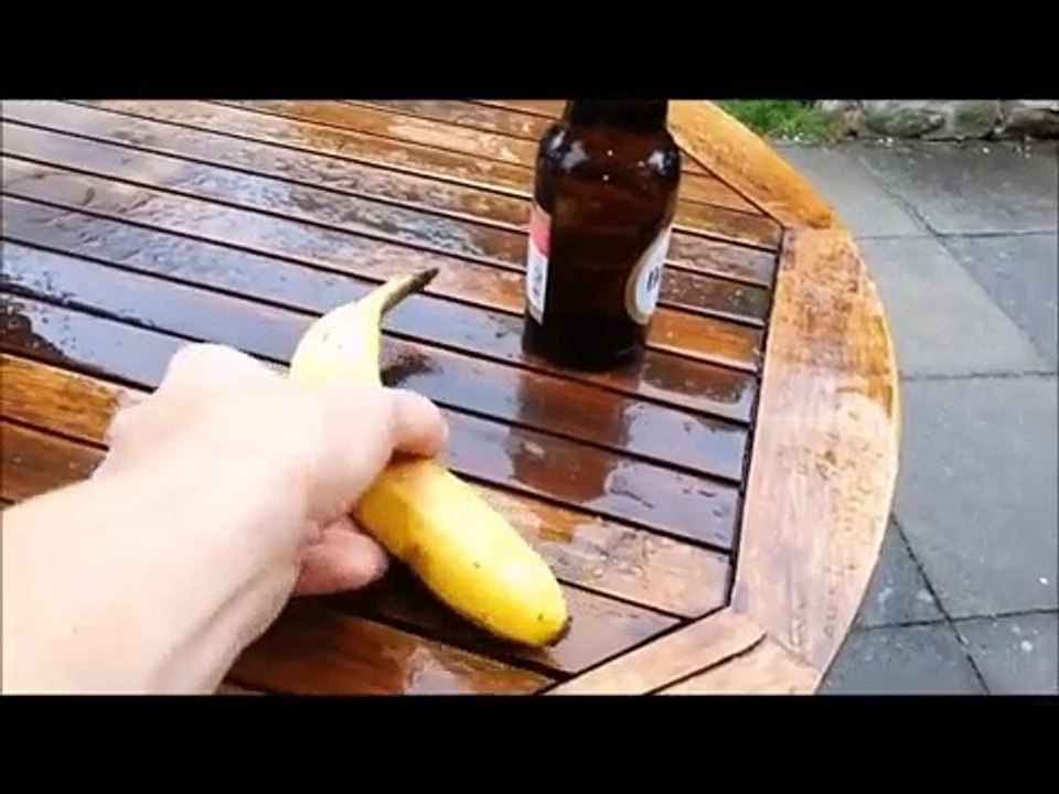 How to open beer with banana? Amazing!