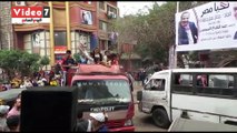 مسيرة بعربات النقل بإمبابة لحث المواطنين على المشاركة فى الانتخابات
