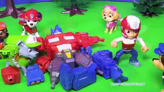 Paw Patrol Uses Transforming Letters with the Transformers Toy Parody