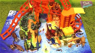 DINO MOUNTAIN BATTLE ISLAND PLAYSET! Takara Tomy Fun Dinosaur Action Figures and Toys for Kids!