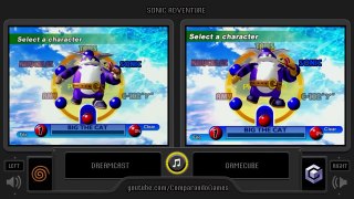 Sonic Adventure (Dreamcast vs Gamecube) Side by Side Comparison