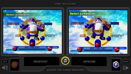 Sonic Adventure (Dreamcast vs Gamecube) Side by Side Comparison