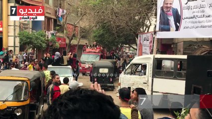 مسيرة بسيارات النقل فى شوارع إمبابة لدعوة المواطنين للانتخابات‎