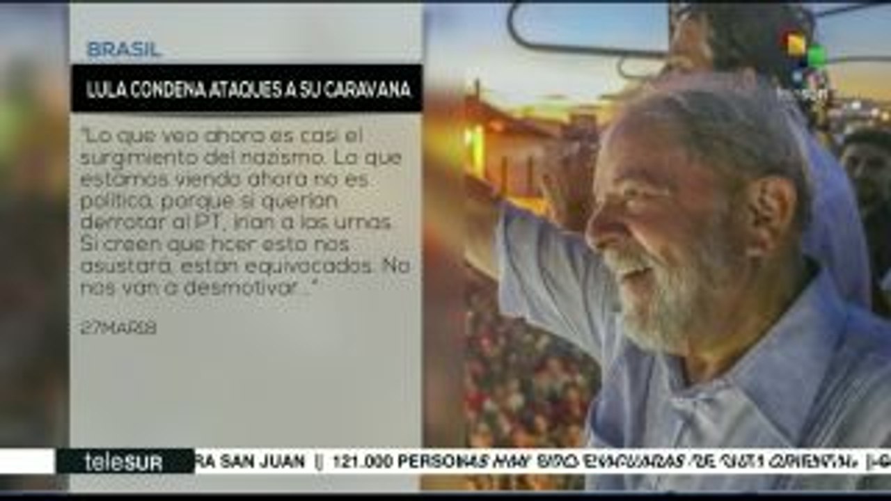 Lula condena ataques contra su caravana