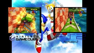 Sonic Heroes - GameCube Vs PS2 - Side By Side Comparison