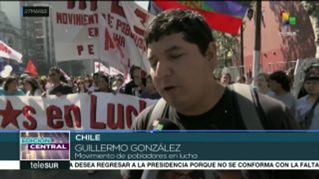 Chilenos exigen al Estado viviendas dignas