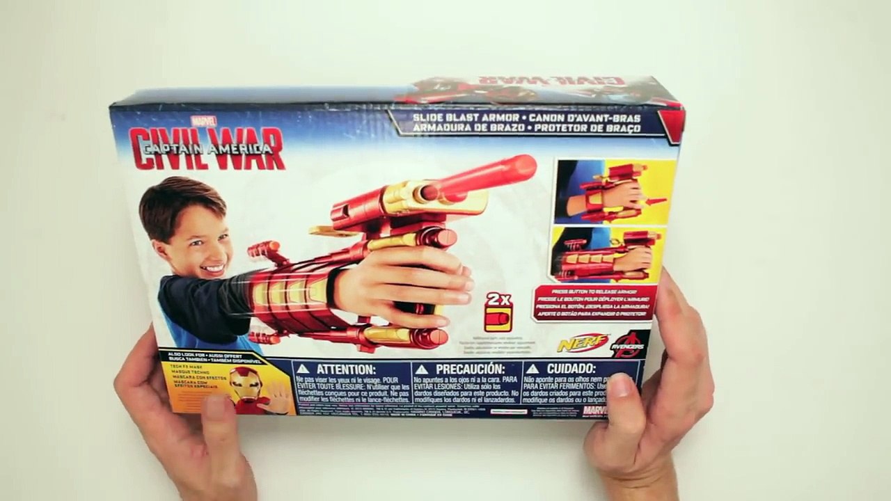 nerf iron man slide blast armor