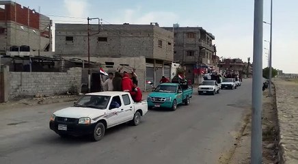 مسيرات بالسيرات في مدينة العريش قبل غلق اللجان الانتخابية بساعات