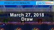 PCSO Lotto Results Today March 27, 2018 (6/58, 6/49, 6/42, 6D, Swertres, STL & EZ2)