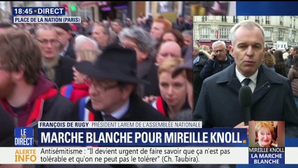 Marche blanche en mémoire de Mireille Knoll: des milliers de personnes dans la rue