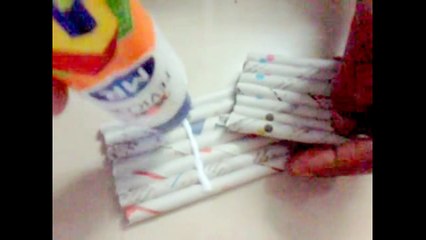 DIY_ How to make a sofa chair using news paper rolls for kids