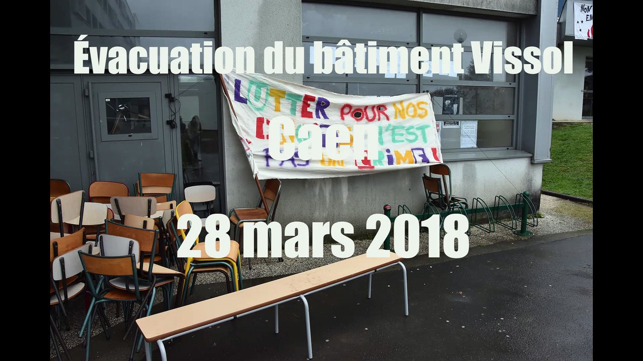 Évacuation du bâtiment Vissol par la police le 28 mars 2018