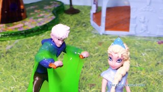 FROZEN Elsa and Jack Frost Slime Frozen Video Toys Parody