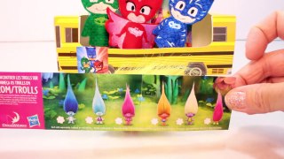 PJ MASKS School Bus Full of Surprise Toys + Blind Bags Video for Kids PJ Masks Toys