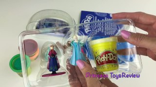 Disney Frozen Sparkle Dome Playdoh toy unboxing and Pretend Play with Princess ToysReview
