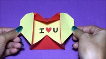 How to make an easy Origami heart box & Envelope paper/heart box origami tutorial