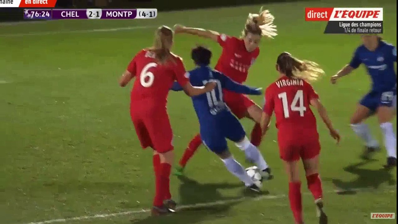 Francesca Kirby Goal - Chelsea W [3]-1 Montpellier W [5-1 on agg.] -  28/03/18