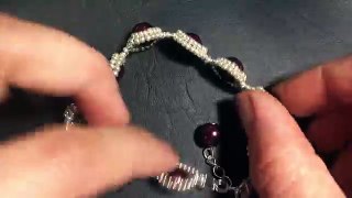 DIY pearl beaded bracelet(simple and elegant) square Stitch