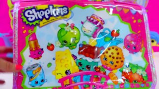 Shopkins Season 2 and 3 Carrier Carrying Case Bag + Unboxing 4 Toy Packs Cookieswirlc Video