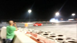 Red Nissan 350z Drifting