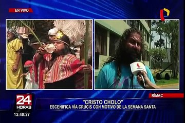 "Cristo Cholo" escenifica vía crucis en cuartel militar del Rímac