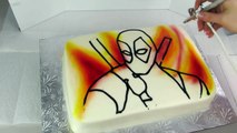 Marvels Deadpool Cake With Airbrushed Flames - How To With The Icing Artist