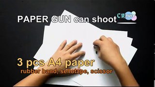 How to make a paper gun can shoots