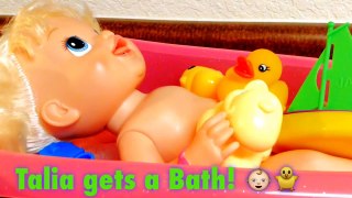 Baby Alive Babys New Teeth Bath Routine!