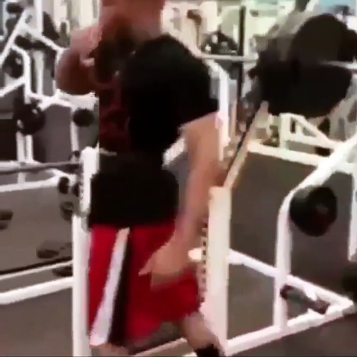 He just takes it... how rude..how not to behave at gym.