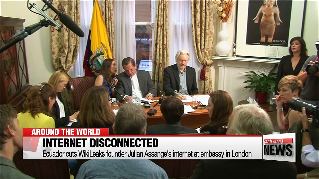 Ecuador cuts WikiLeaks founder Assange's internet at embassy in London