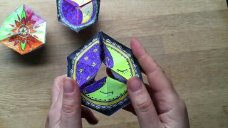 Easy Paper Toy - How To Assemble a Flexagon Kaleidocycle