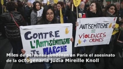 La manifestación por el asesinato de una anciana judía congrega a miles de parisinos