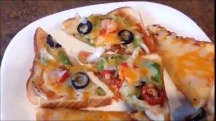 Bread Pizza on Taw  Quick and Easy Bread Pizza by Robina irfan