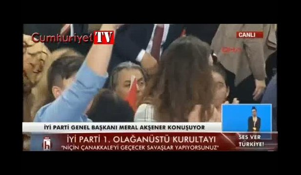 Kurultaydaki 'Yuh' seslerine Meral Akşener böyle müdahale etti