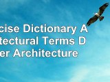 Concise Dictionary Architectural Terms Dover Architecture bfc22927