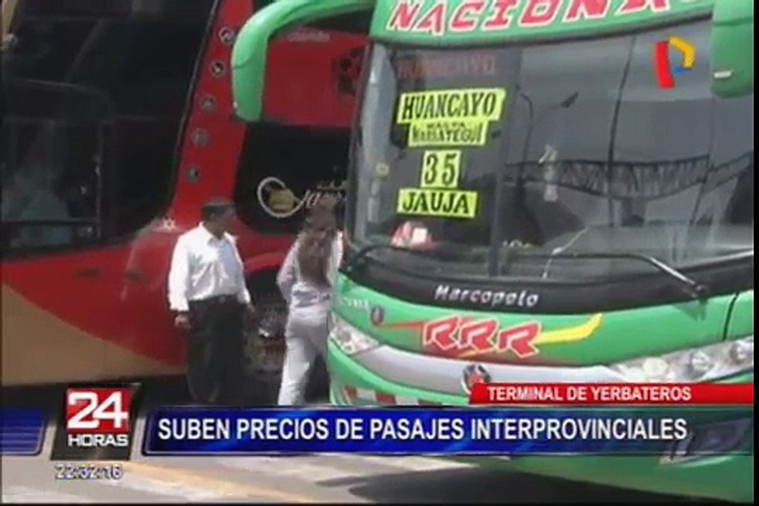 Por Semana Santa: suben precios de pasajes en terminal de Yerbateros