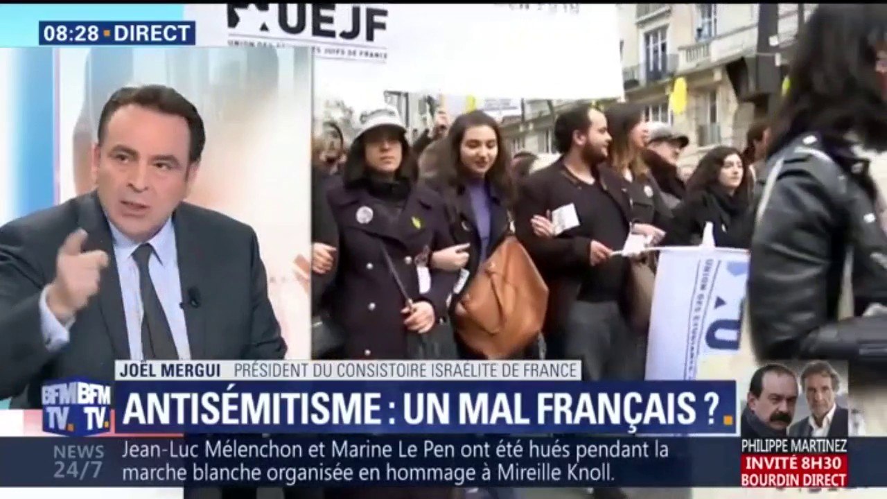 "On a vécu toutes les formes d'antisémitisme", estime le président du consistoire israélite de France Joël Mergui