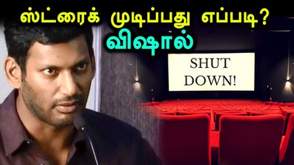 தயாரிப்பாளர் சங்கத் தலைவர் விஷால் ஸ்ட்ரைக்கை பற்றி!- வீடியோ