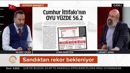 Cumhur İttifakı'nın oyu %56.2