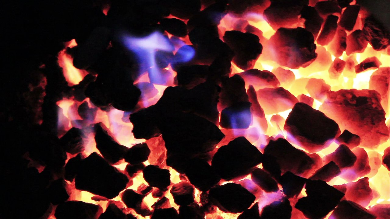 burning coal - free stock footage