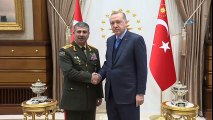 Cumhurbaşkanı Erdoğan, Azerbaycan Savunma Bakanını Kabul Etti