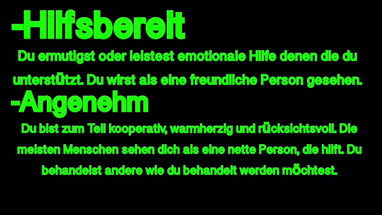 Persönlichkeitstest 2 ! Teste Dich !