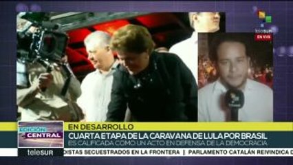 Brasil: Caravana de Lula llega a Curitiba, como se tenía previsto
