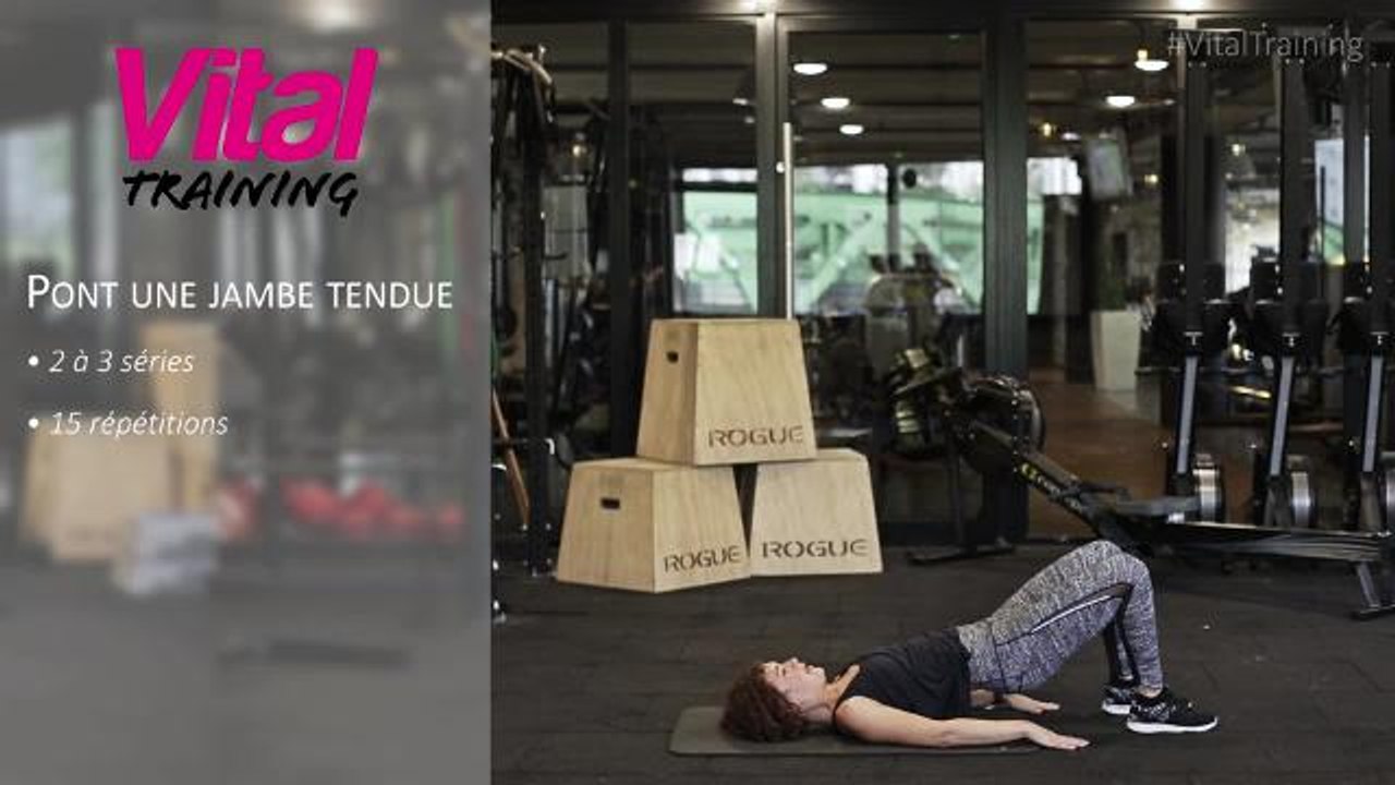 L'exercice du pont une jambe tendue_#VitalTraining