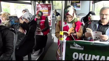 Elazığ'da Toplu Taşıma Araçlarında Kitap Okuma Etkinliği