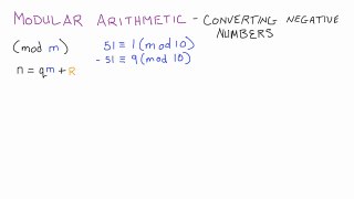 How to Convert a Negative Integer in Modular Arithmetic - Cryptography - Lesson 4