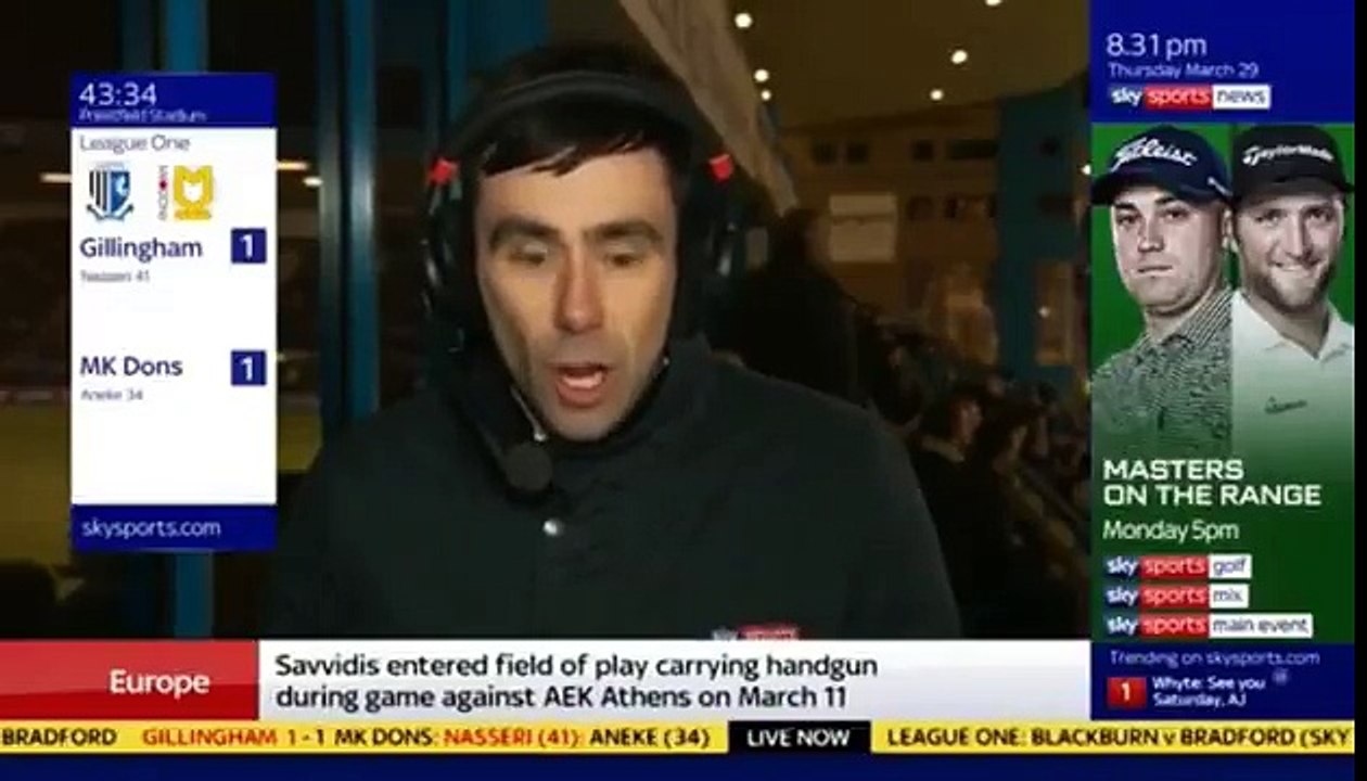 Chuks Aneke Goal -  Gillingham 0- 1 MK Dons — 29/03/18