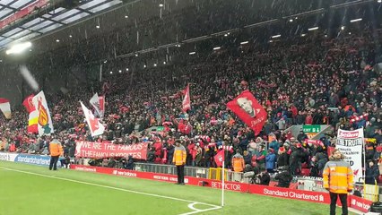 #YNWA sang in the Snow Mo Salah