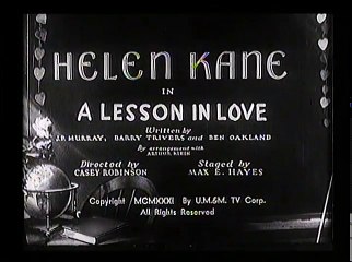A Lesson in Love (1931) Helen Kane, Donald Kirke, Millard Mitchell
