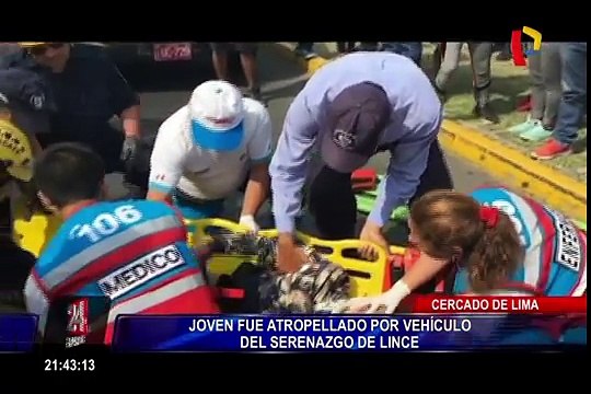 Cercado de Lima: joven fue atropellado por vehículo de serenazgo de Lince
